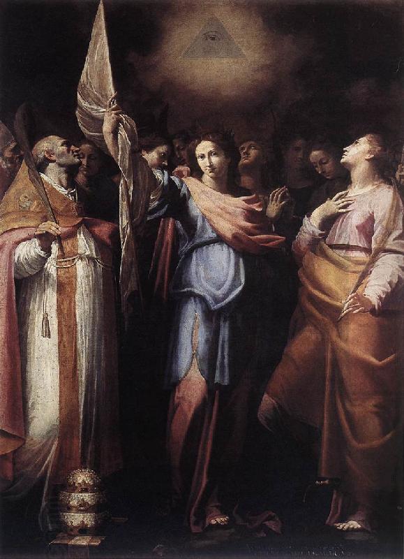 CAVAROZZI, Bartolomeo St Ursula and Her Companions with Pope Ciriacus and St Catherine of Alexandria g China oil painting art